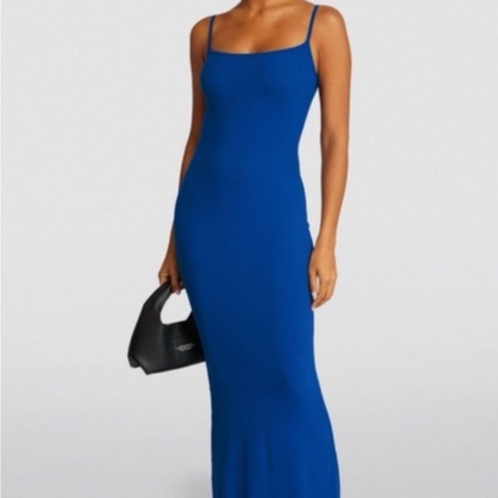 Low back Blue Skims Bodycon Dress